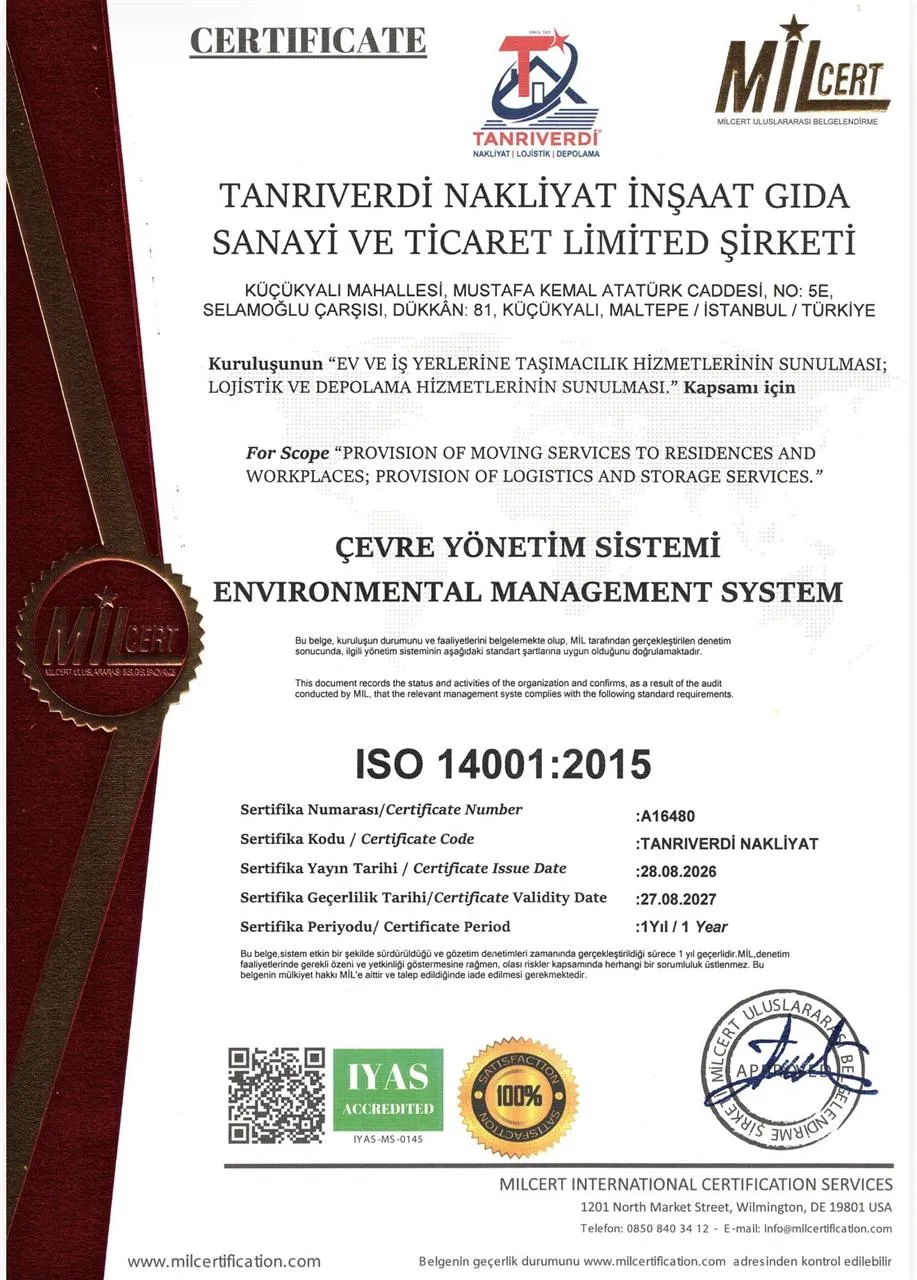 ISO 14001 Çevre Yönetim Sistemi