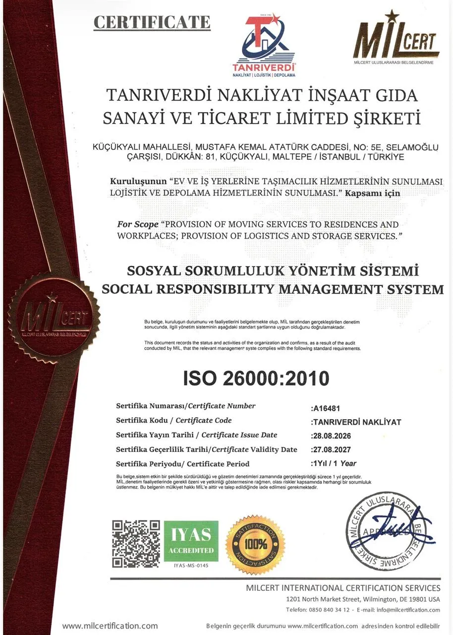 ISO 26000 Sosyal Sorumluluk Standardı