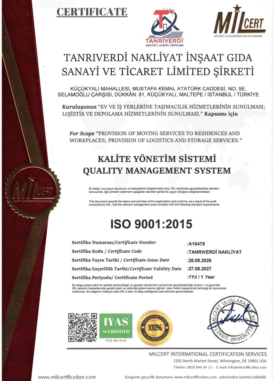 ISO 9001 Kalite Yönetim Sistemi