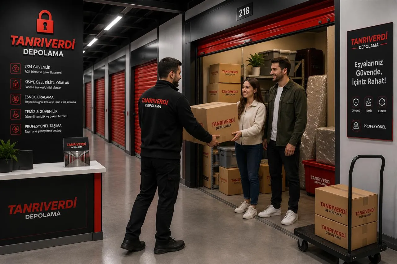 Evinizdeki eşyalar için klimalı, anahtarı sizde olan kilitli ahşap oda depo alanı